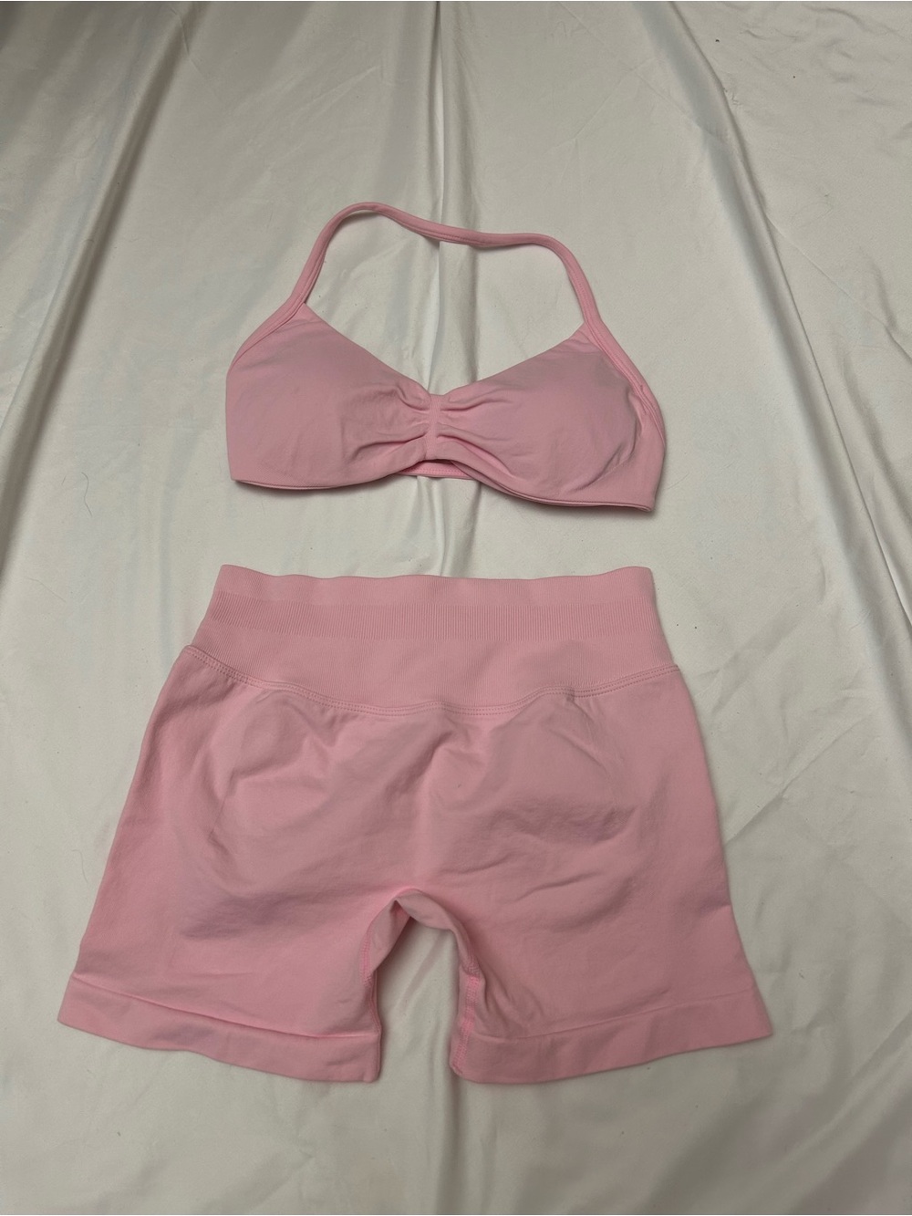 Women’s Pink Lounge Bra and Shorts Set
